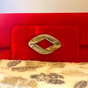 Red Clutch with Chain Strap